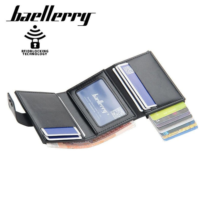 Baellerry European and American Metal Aluminum Case Men's Card Holder